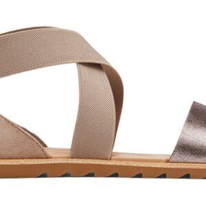 SOREL Women's Ella II Flat Strappy Sandal Light Brown Size 8 Open Toe